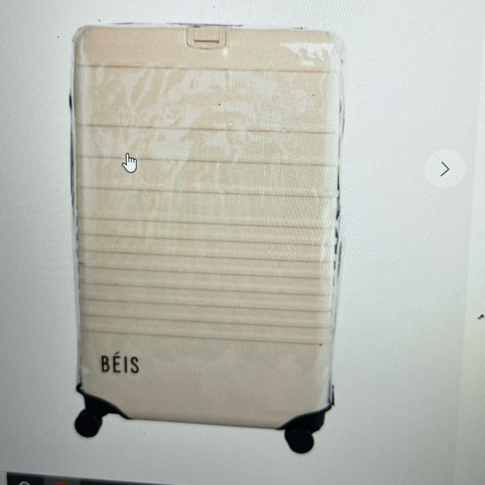 26 inch beis clear luggage cover